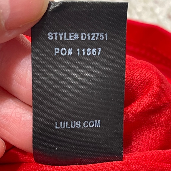 Lulus Women's Bodycon Dress Bell Sleeve Lined Red Size M - Picture 10 of 15